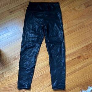 Medium short, Aerie Offline faux leather leggings.